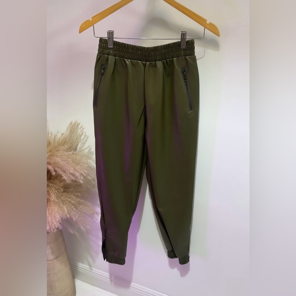 NWT pleather joggers